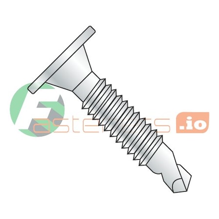 Newport Fasteners Self-Drilling Screw, 1/4"-20 x 1-1/4 in, Zinc Plated Steel Wafer Head Phillips Drive, 1000 PK 337400